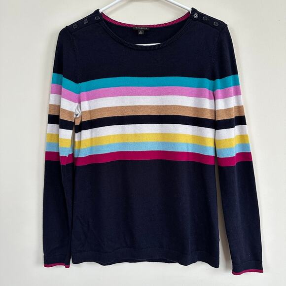 Talbots Sweaters - Talbots Striped Sweater Womens SMALL Multicolor Pullover Preppy Office Twee
